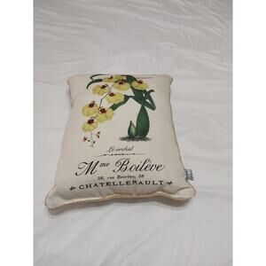 Floral Thro Orchid Throw Pillow Size 18x13